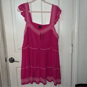 NEW with tags torrid pink babydoll top